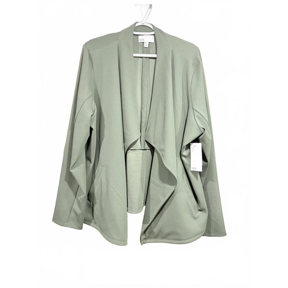 NWT Nordstrom Rack Women's Light Green Open Front Jacket 3X